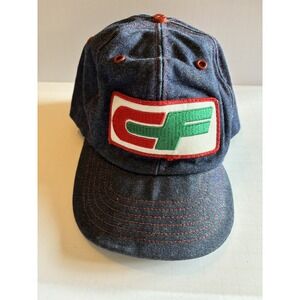Vintage Consolidated Freightways Freight CF Denim Snapback Truckers Hat USA Made